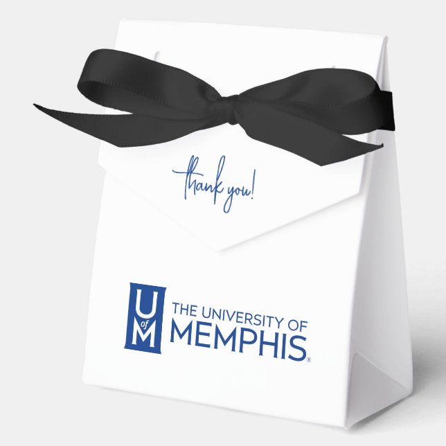 University of Memphis Formal Academic Logo Favor Boxes (Front)