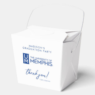 University of Memphis Formal Academic Logo Favor Boxes