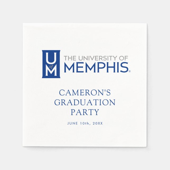 University of Memphis Formal Academic Logo Napkins (Front)