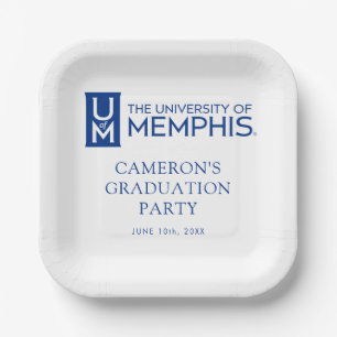 University of Memphis Formal Academic Logo Paper Plates