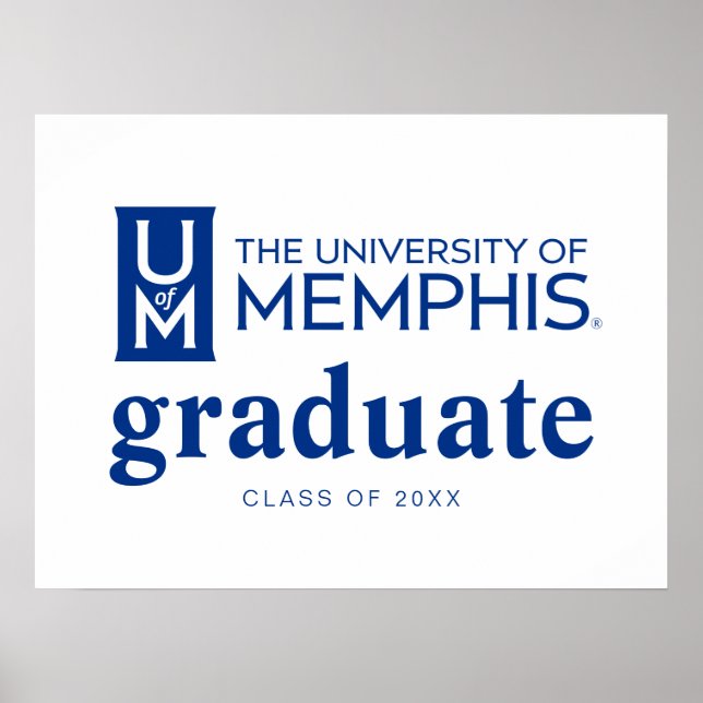 University of Memphis Formal Academic Logo Poster (Front)