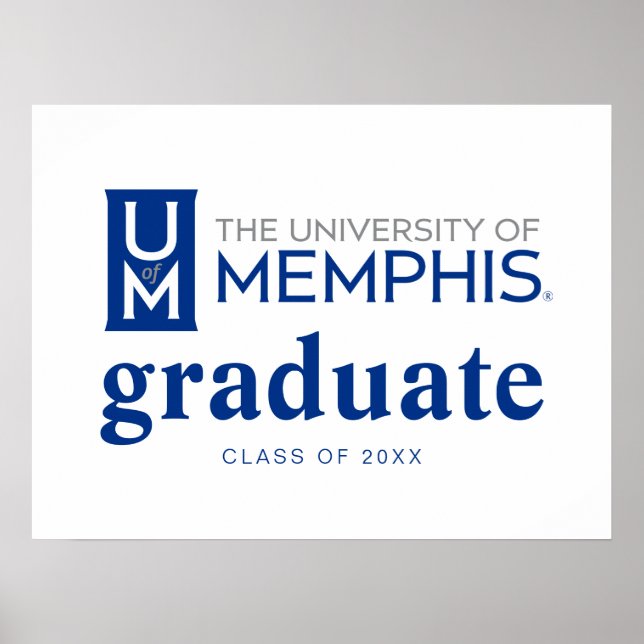 University of Memphis Formal Academic Logo Poster (Front)