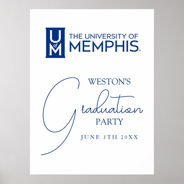 University of Memphis Formal Academic Logo Poster (Front)