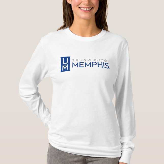 University of Memphis Formal Academic Logo T-Shirt (Front)