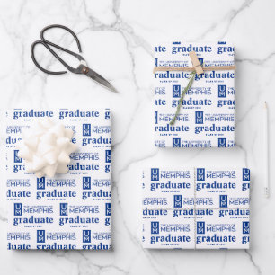 University of Memphis Formal Academic Logo Wrapping Paper Sheets