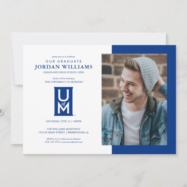 University of Memphis Formal UofM Monogram Announcement (Front)