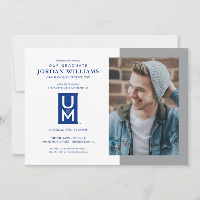 University of Memphis Formal UofM Monogram Announcement (Front)