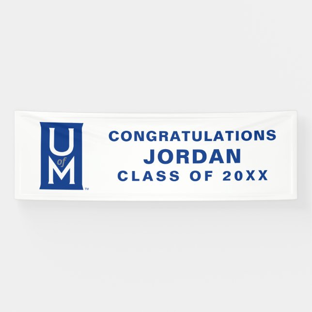 University of Memphis Formal UofM Monogram Banner (Horizontal)