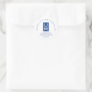 University of Memphis Formal UofM Monogram Classic Round Sticker