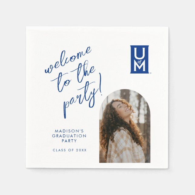 University of Memphis Formal UofM Monogram Napkins (Front)