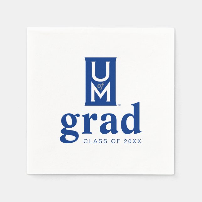 University of Memphis Formal UofM Monogram Napkins (Front)