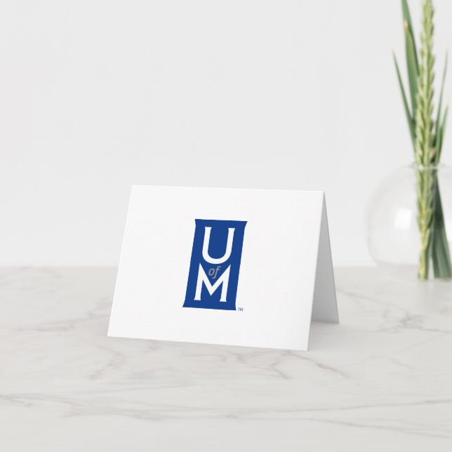 University of Memphis Formal UofM Monogram Thank You Card (Front)