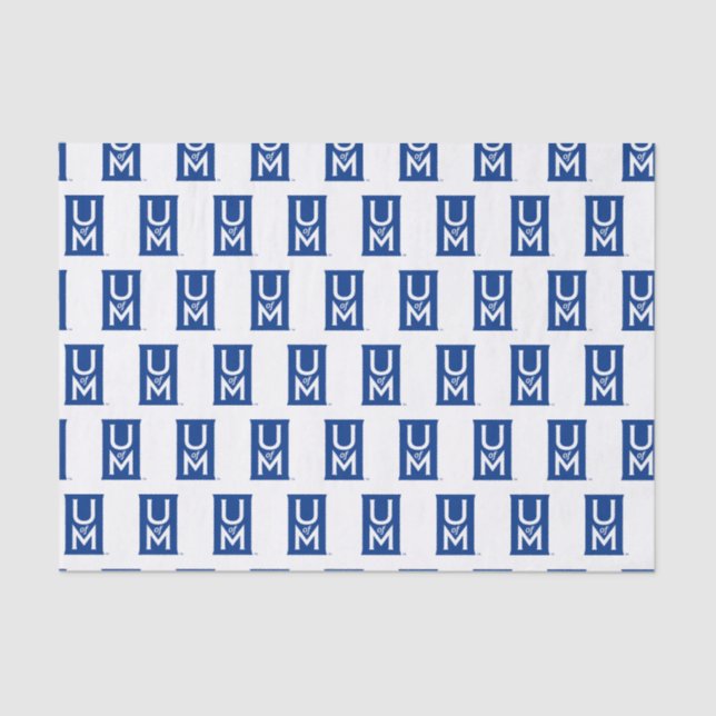 University of Memphis Formal UofM Monogram Tissue Paper (Front)