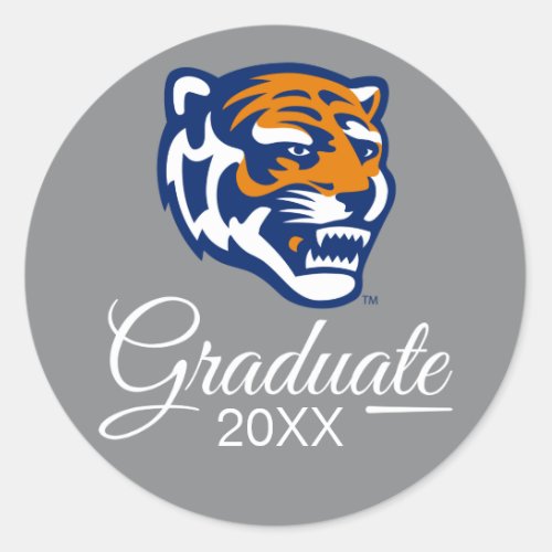 University of Memphis  Graduation Classic Round Sticker