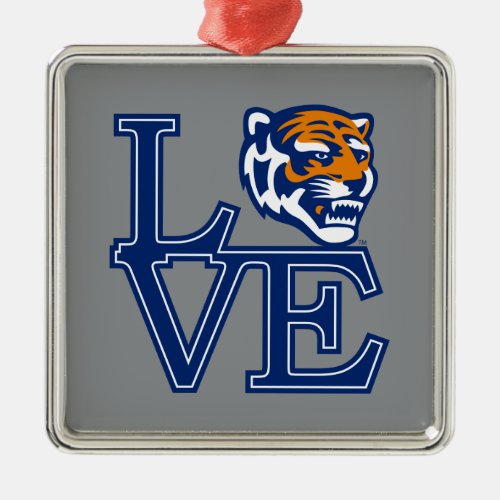 University of Memphis Love Metal Ornament