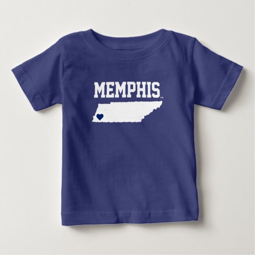 University of Memphis State Love Baby T_Shirt