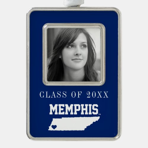 University of Memphis State Love Christmas Ornament