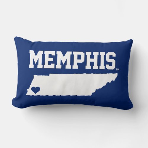 University of Memphis State Love Lumbar Pillow