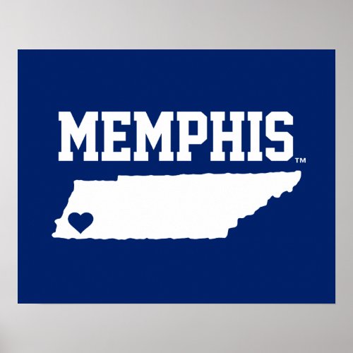 University of Memphis State Love Poster