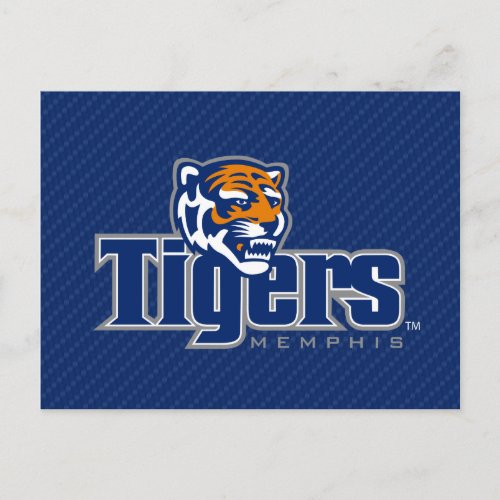University of Memphis Tigers Carbon Fiber Postcard