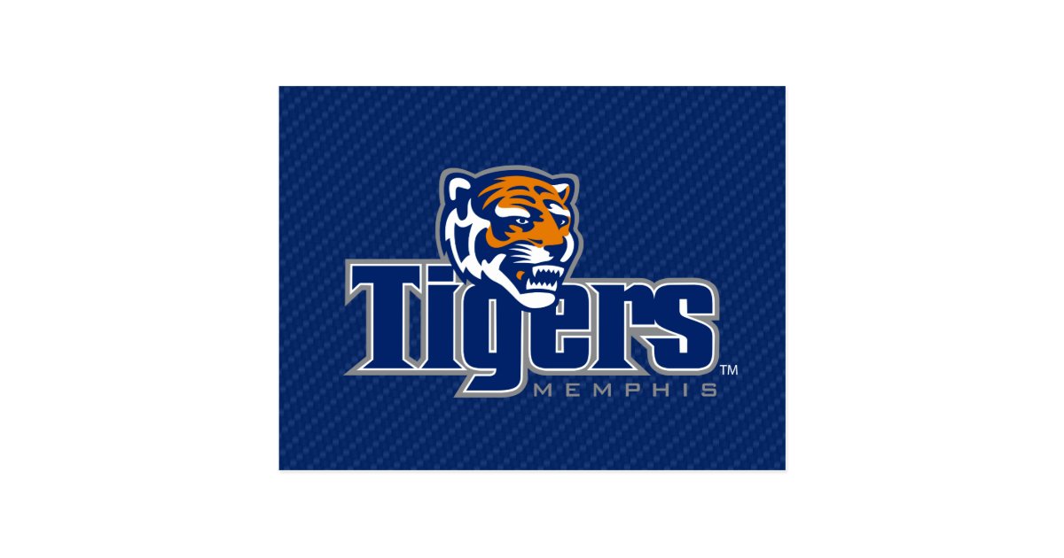 University Of Memphis Tigers Carbon Fiber Postcard Zazzle Com