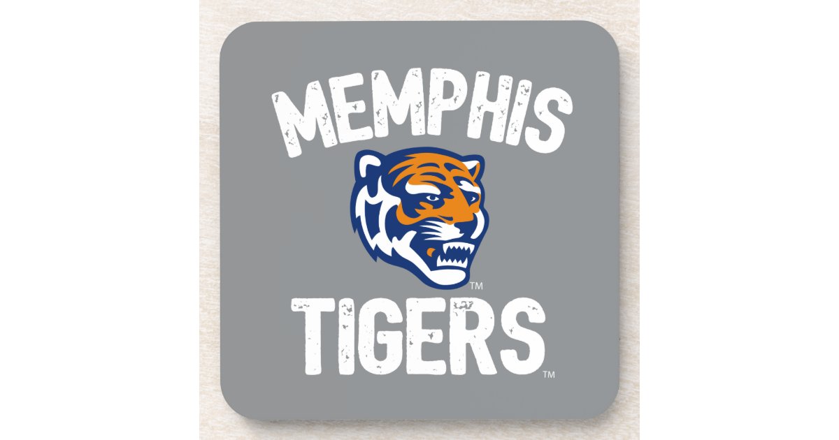 University Of Memphis Tigers Distressed Beverage Coaster Zazzle Com