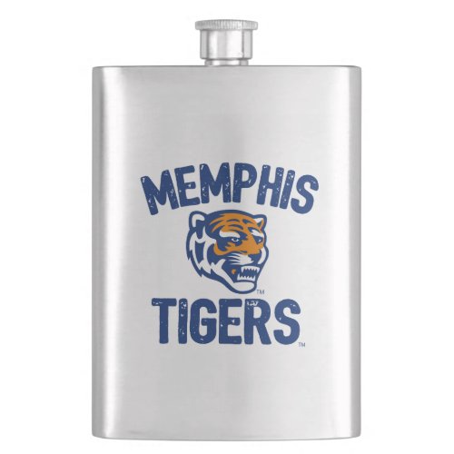 University of Memphis Tigers Distressed Flask