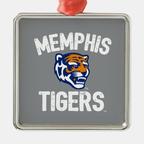 University of Memphis Tigers Distressed Metal Ornament