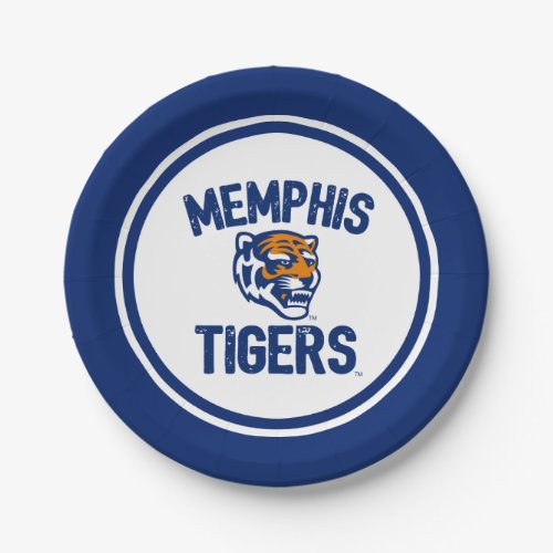 University of Memphis Tigers Distressed Paper Plates