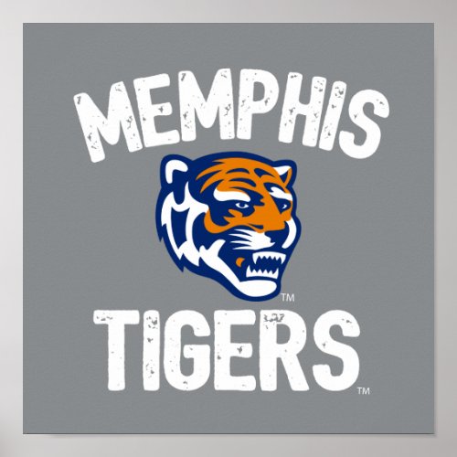 University of Memphis Tigers Distressed Poster