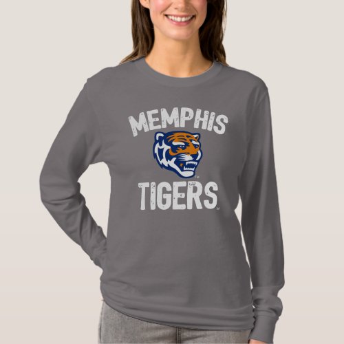 University of Memphis Tigers Distressed T_Shirt