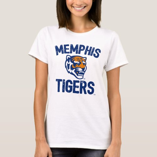 University of Memphis Tigers Distressed T_Shirt