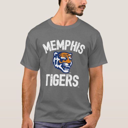 University of Memphis Tigers Distressed T_Shirt