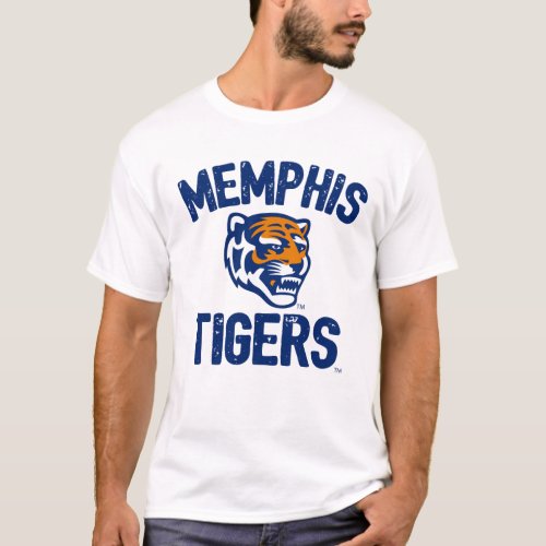 University of Memphis Tigers Distressed T_Shirt
