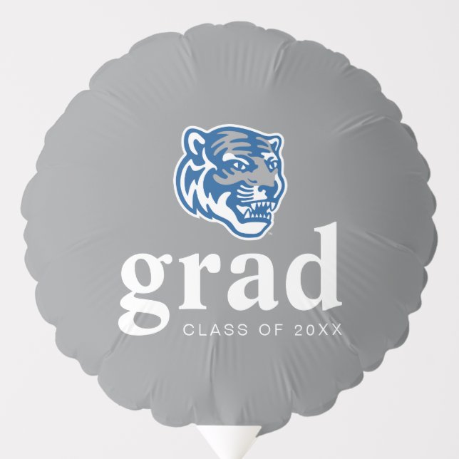 University of Memphis Tigers Mascot Head Logo Balloon (Front)