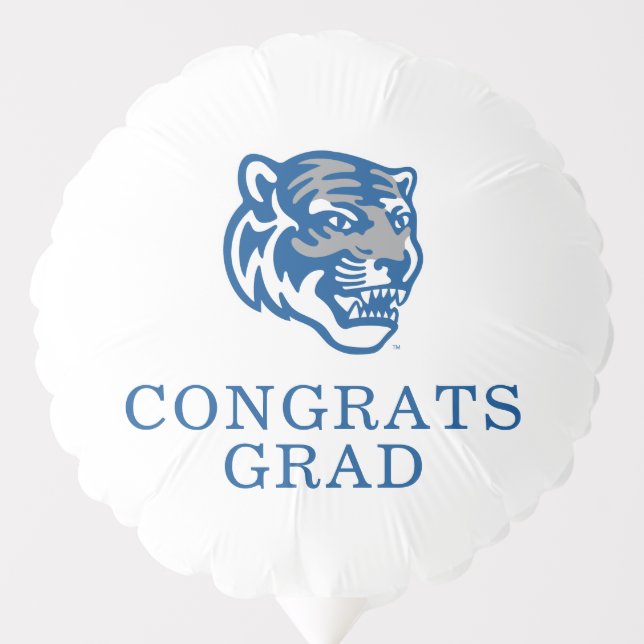 University of Memphis Tigers Mascot Head Logo Balloon (Front)