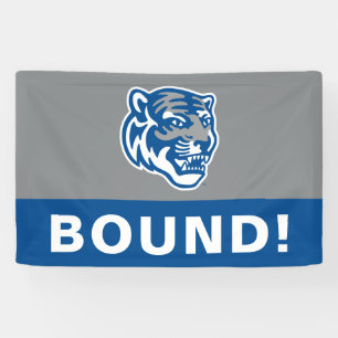 University of Memphis Tigers Mascot Head Logo Banner