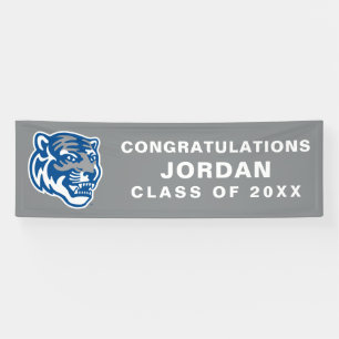 University of Memphis Tigers Mascot Head Logo Banner