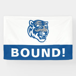 University of Memphis Tigers Mascot Head Logo Banner