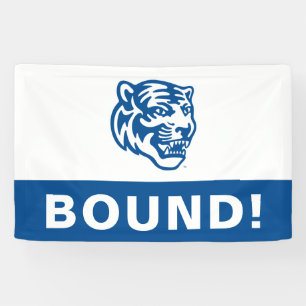 University of Memphis Tigers Mascot Head Logo Banner