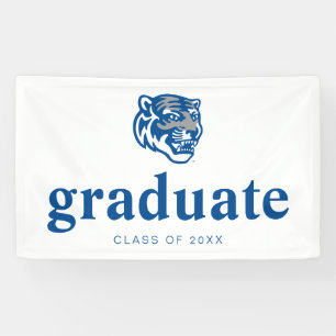 University of Memphis Tigers Mascot Head Logo Banner