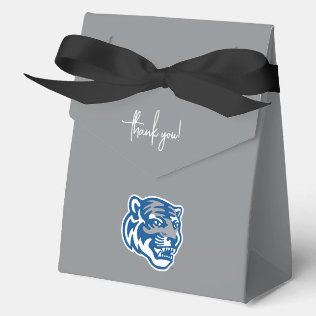 University of Memphis Tigers Mascot Head Logo Favor Boxes (Front)