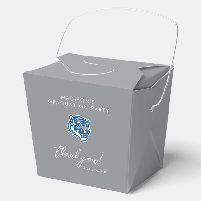 University of Memphis Tigers Mascot Head Logo Favor Boxes (Front)