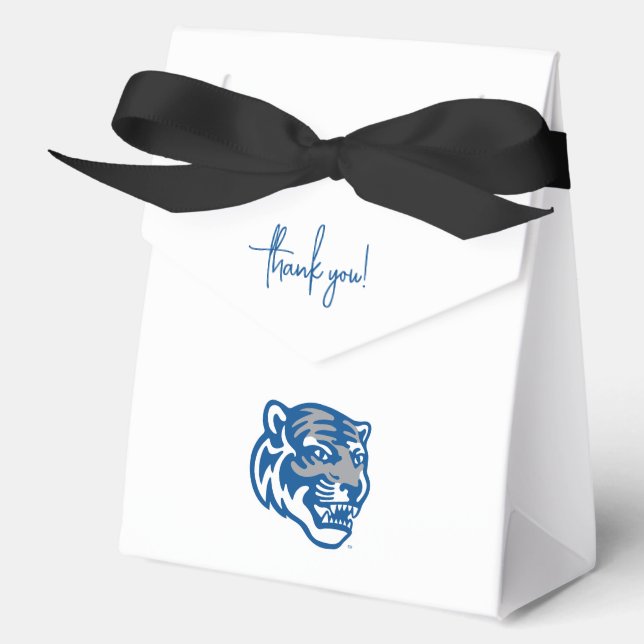 University of Memphis Tigers Mascot Head Logo Favor Boxes (Front)
