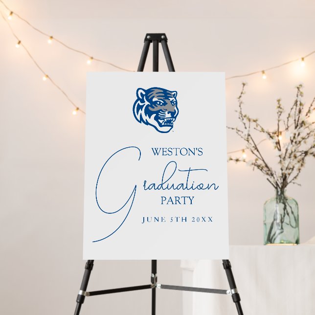 University of Memphis Tigers Mascot Head Logo Foam Board (In Situ (Stand))