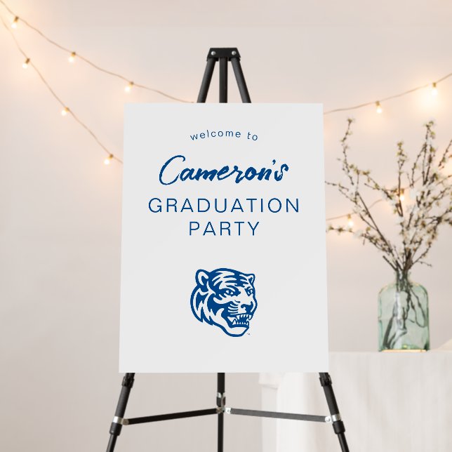 University of Memphis Tigers Mascot Head Logo Foam Board (In Situ (Stand))