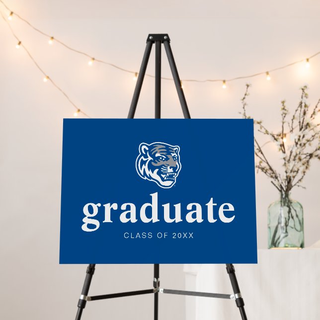 University of Memphis Tigers Mascot Head Logo Foam Board (In Situ (Stand))