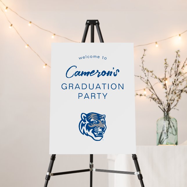 University of Memphis Tigers Mascot Head Logo Foam Board (In Situ (Stand))