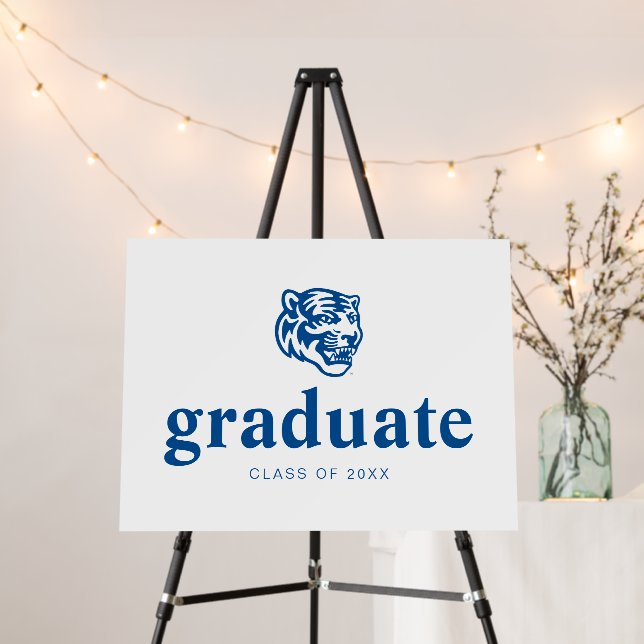 University of Memphis Tigers Mascot Head Logo Foam Board (In Situ (Stand))