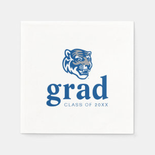 University of Memphis Tigers Mascot Head Logo Napkins